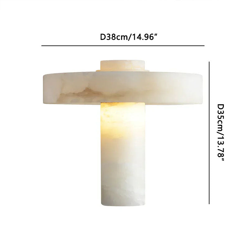 Alabaster Table Lamp Dia 38 cm x H 35 cm ∅ 14.96″ x H 13.78″