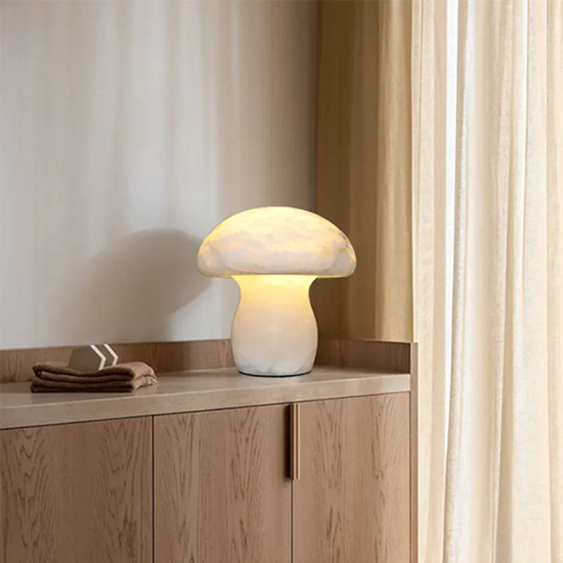 Alabaster Modern Mushroom Table Lamp