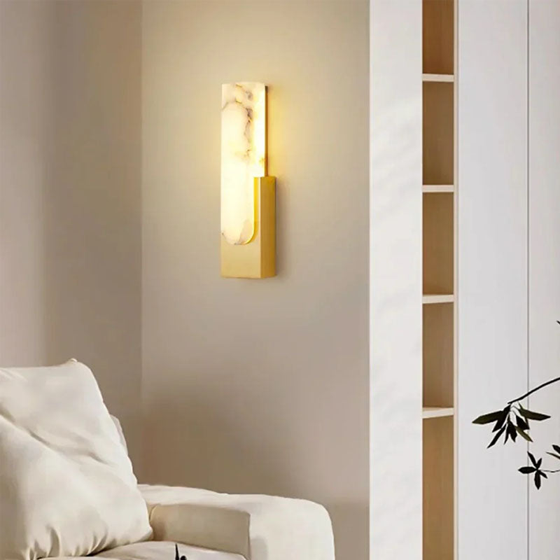 Alabaster Rectangle Wall Sconce