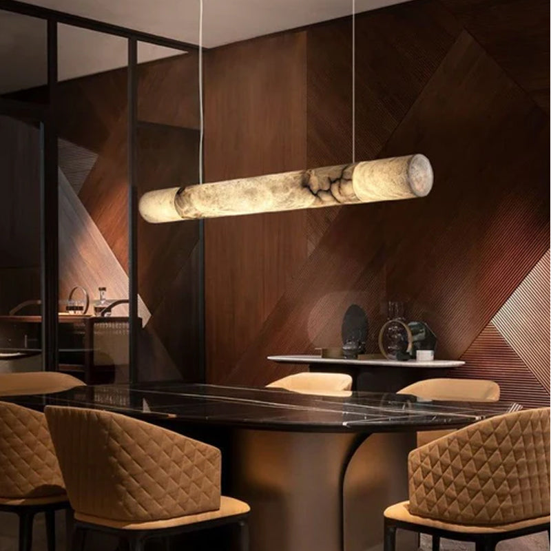 Minimalist Long Cord Ceiling Pendant Alabaster Lighting | 120/150cm Length