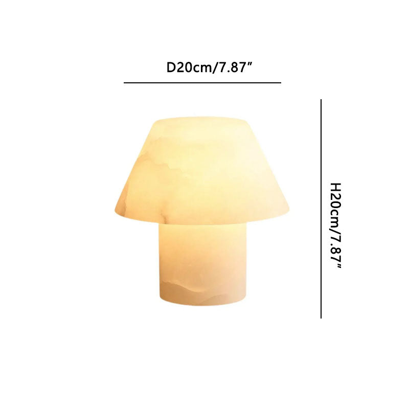 Alabaster Parachilna Petra Tapered Table Lamp Dia 30 cm x H30 cm ∅ 11.81″ x H 11.81″
