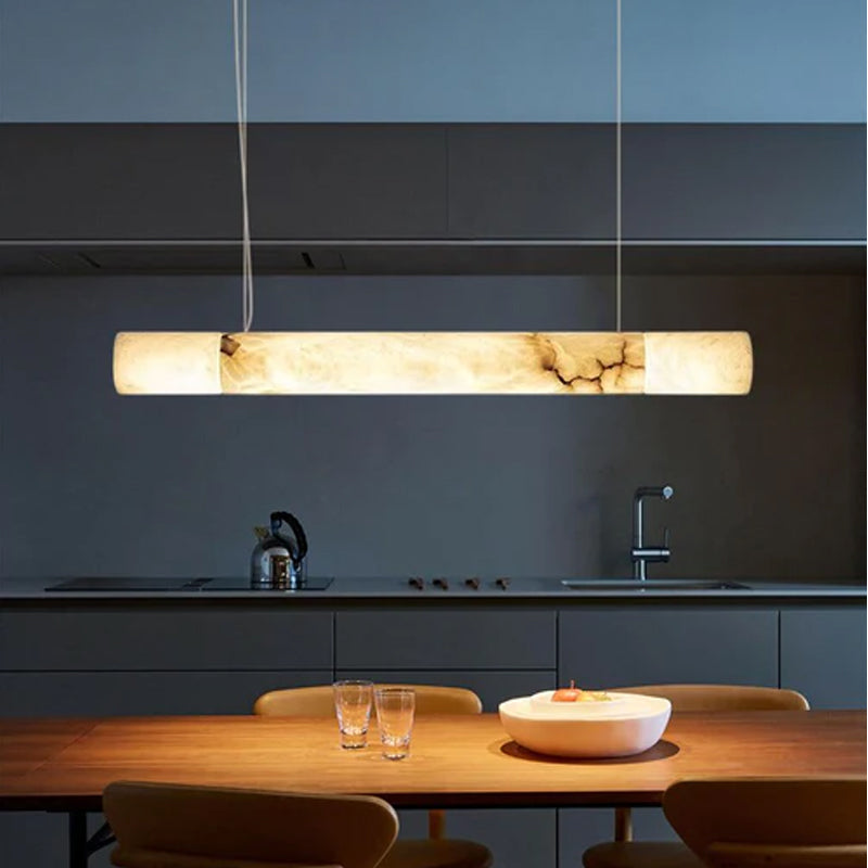 Minimalist Long Cord Ceiling Pendant Alabaster Lighting | 120/150cm Length