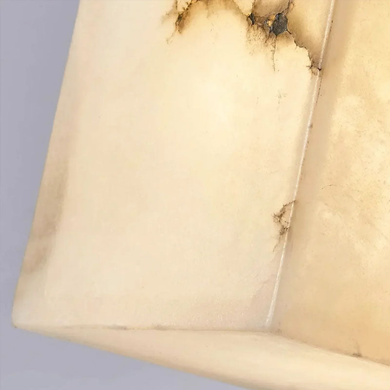 Modern Cube Square Alabaster Wall Sconce
