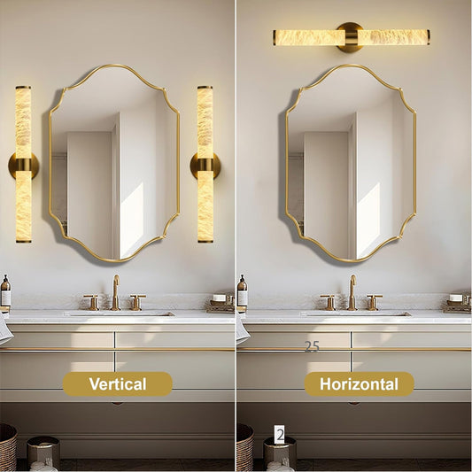 Cylindrical Alabaster Wall Lamp