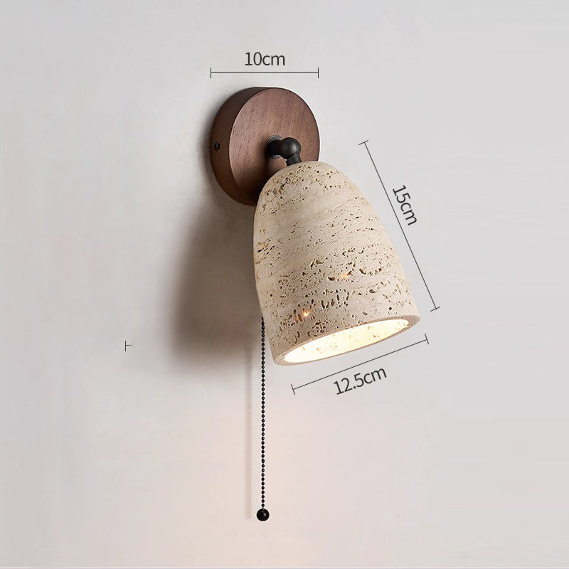 Oval Travertin Wall Lamp