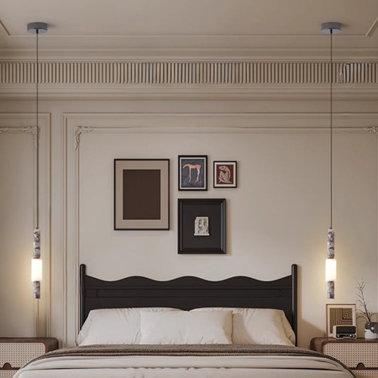 Natural marble bedside pendant lamp