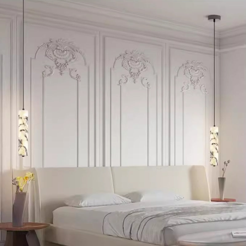 Long Translucent Marble Pendant Lamp