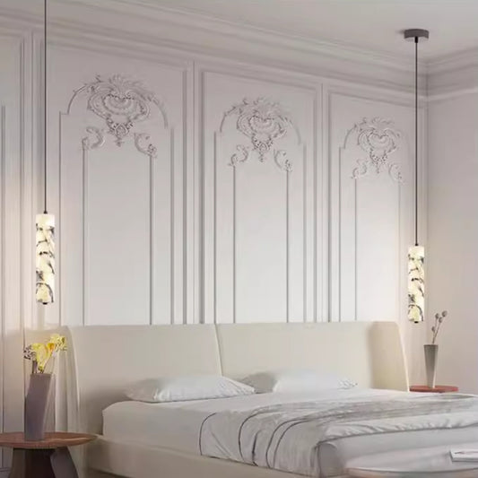 Long Translucent Marble Pendant Lamp