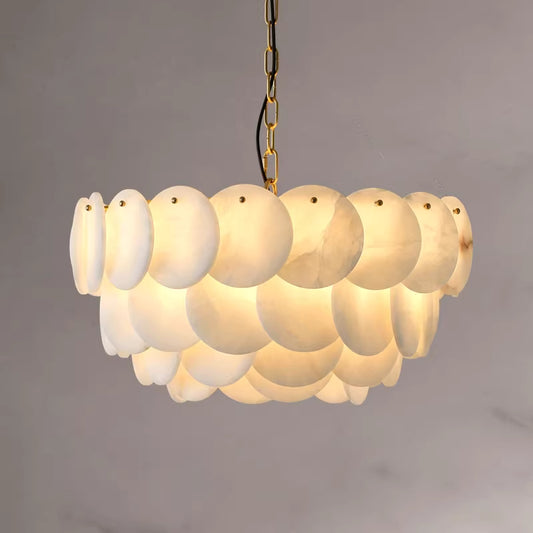 Round Alabaster Chandelier