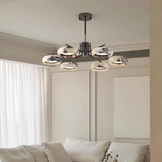 Modern Round Marble Chandelier