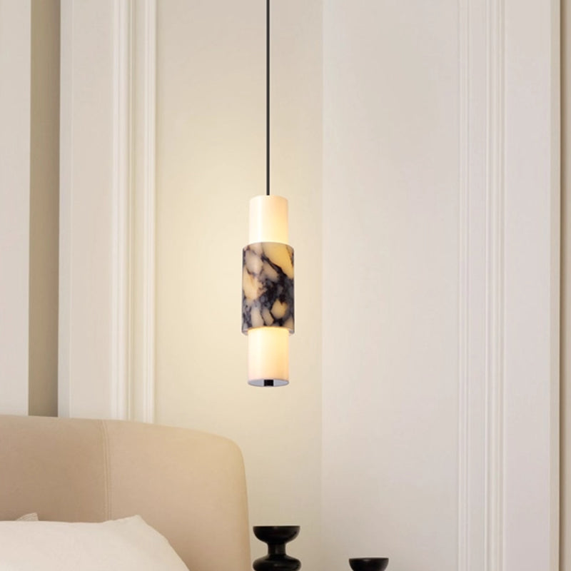 Simple marble pendant light