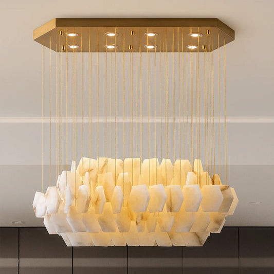 Natural Alabaster Modern Chandeliers