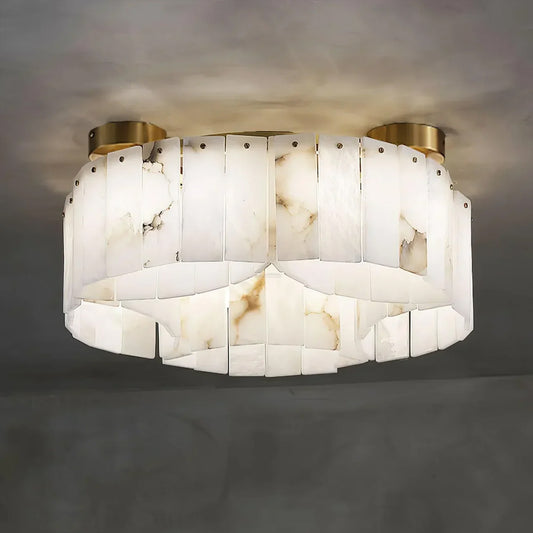 Alabaster Modern Brass Ceiling Lamp