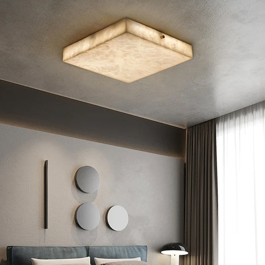 Alabaster Square Flushmount Ceiling Light