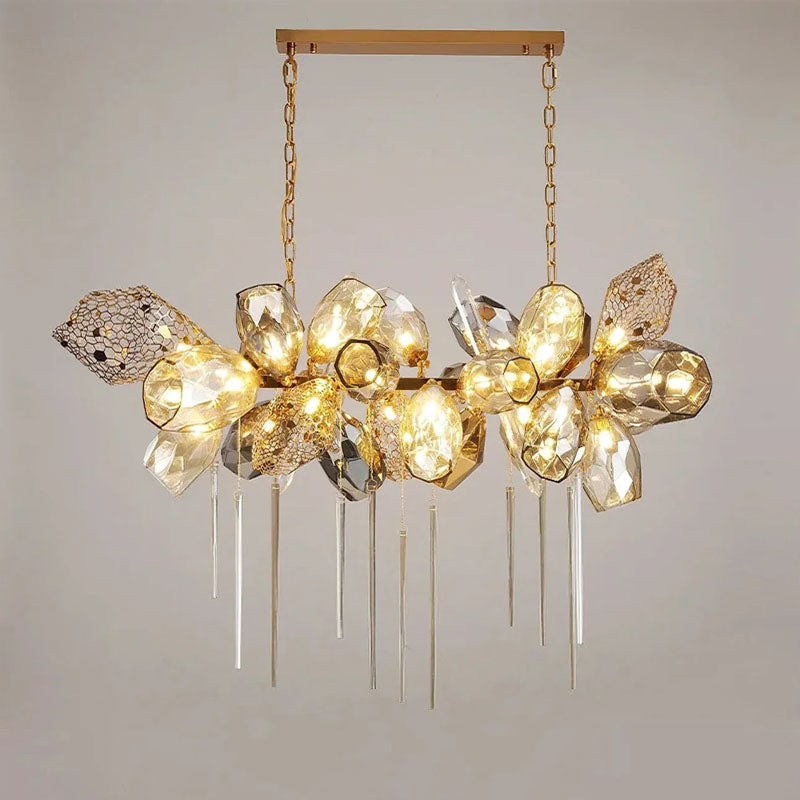 Modern Chandelier Gold &amp; Gray