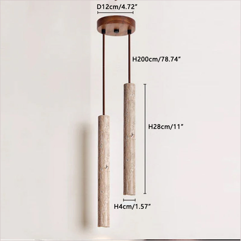 Marble kitchen island decorative pendant light for clothing stores Dark Wood 2Heads H11.02"