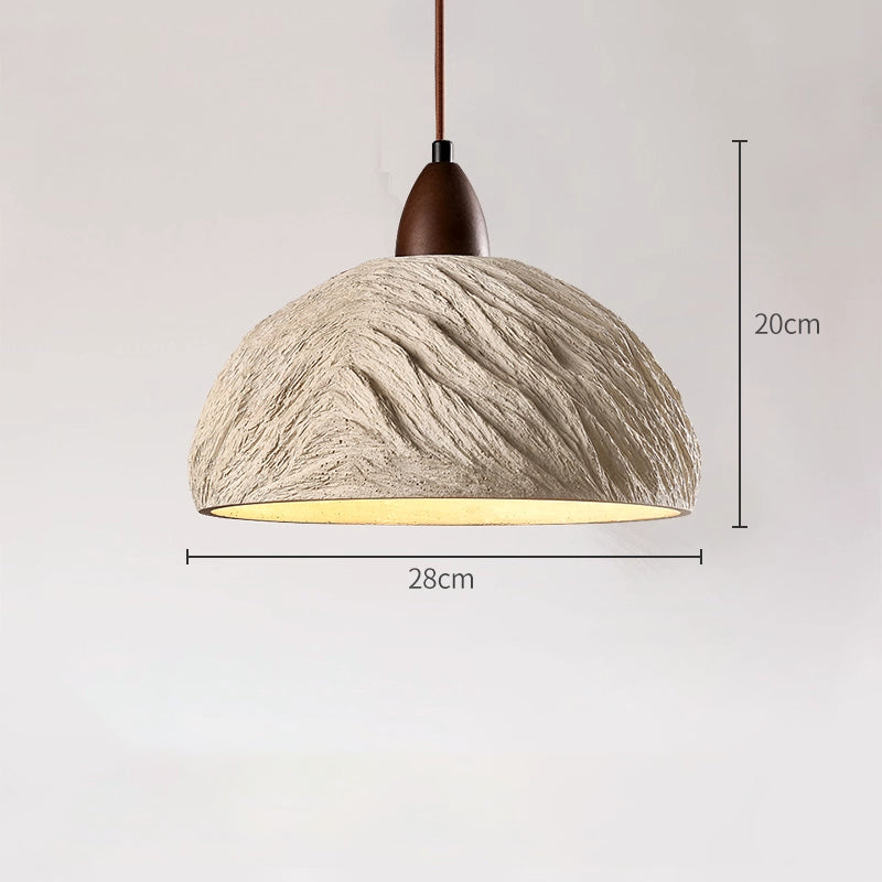 Cement Hanging Lamp Retro Restaurant Pendant Light Tea Room Art Bedside Corridor Pendant Lights Walnut wood color D11"