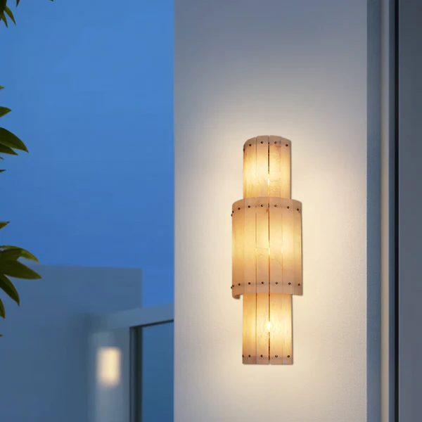 Lux Marcus Alabaster Grand Round Sconce