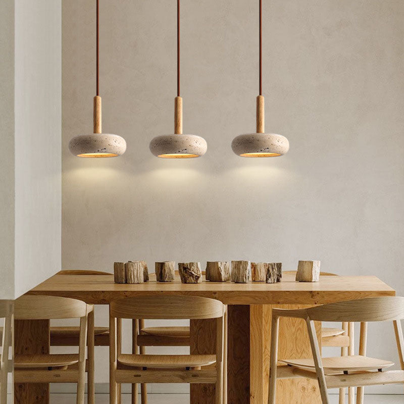 Natural Yellow Travertine Chandelier