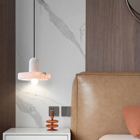 White Alabaster Kitchen Island Pendant Lamp Dia 8Dia 5.9” Height 1-bulb