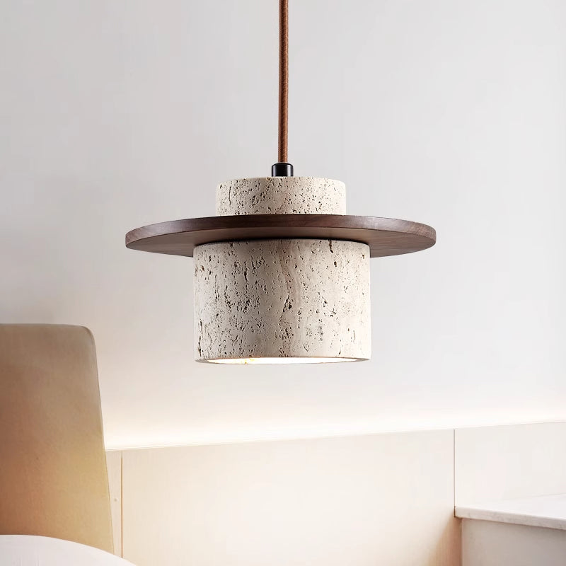 Concrete Pendant Light for Dining Room - Modern Natural Stone Shade Fixture for Kitchen Island, Nordic Ceiling Hanging Lighting - Stylish Chandelier for Home