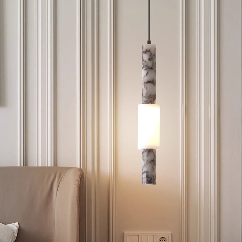 Natural marble bedside pendant lamp