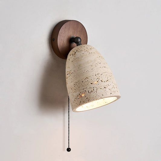 Oval Travertin Wall Lamp