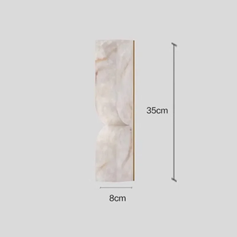 Rectangular Alabaster Essence Wall Sconce – NnahuajuLighting Brass H13.78"