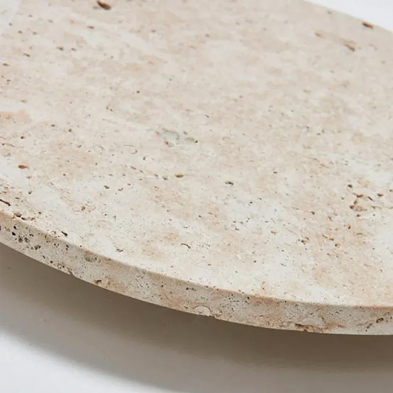 Round Natural Travertine Wall Lamp