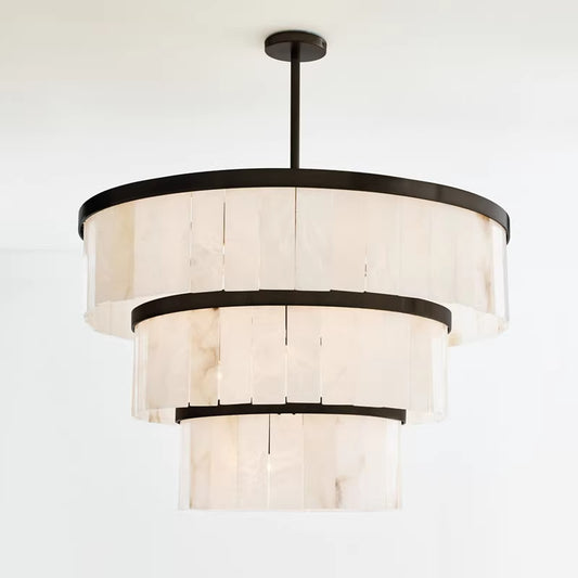 Ring Alabaster Black Chandelier