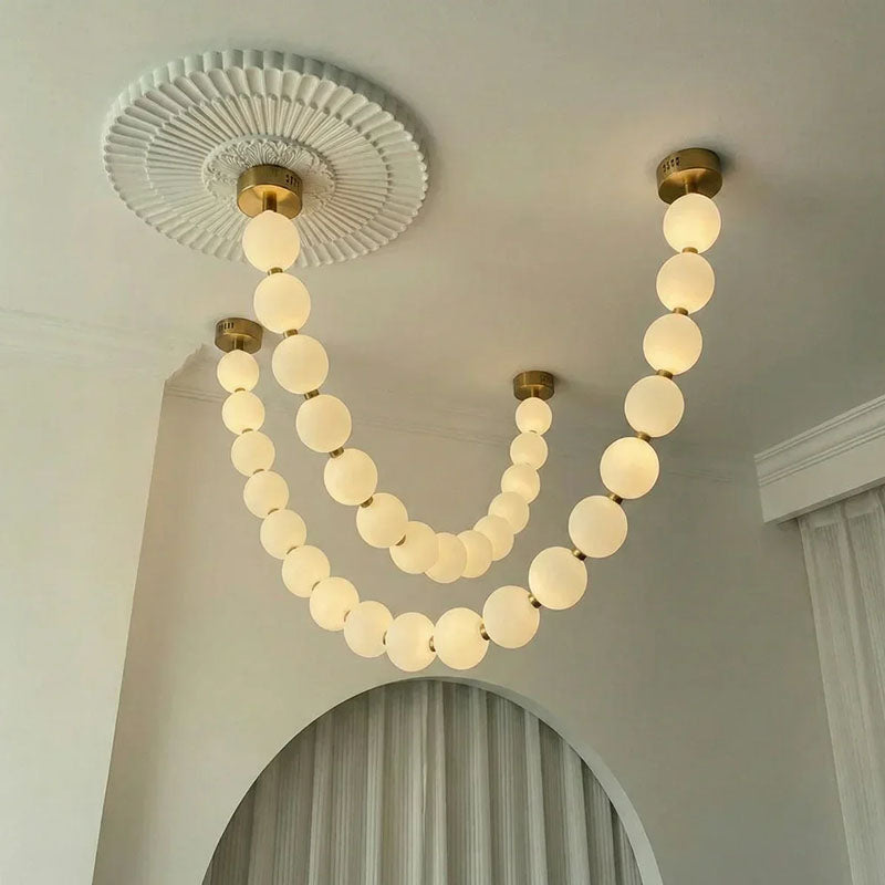 Luxurious Pearl Necklace Chandelier