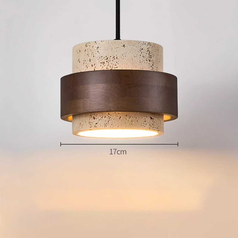 Multi-head Yellow Travertine Chandelier