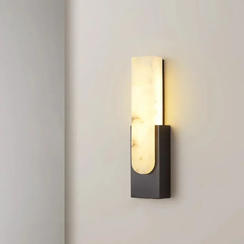 Alabaster Rectangle Wall Sconce