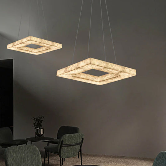 Minimalist Modern Large Alabaster Pendant Lamp for living room hall,72W