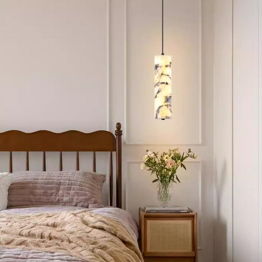 Long Translucent Marble Pendant Lamp