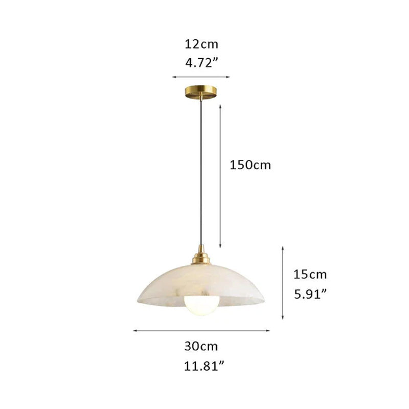 Alabaster Pendant Lamp D 11.81" Used for restaurant bar counter D11.81"