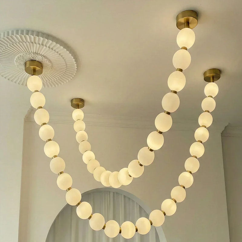 Luxurious Pearl Necklace Chandelier