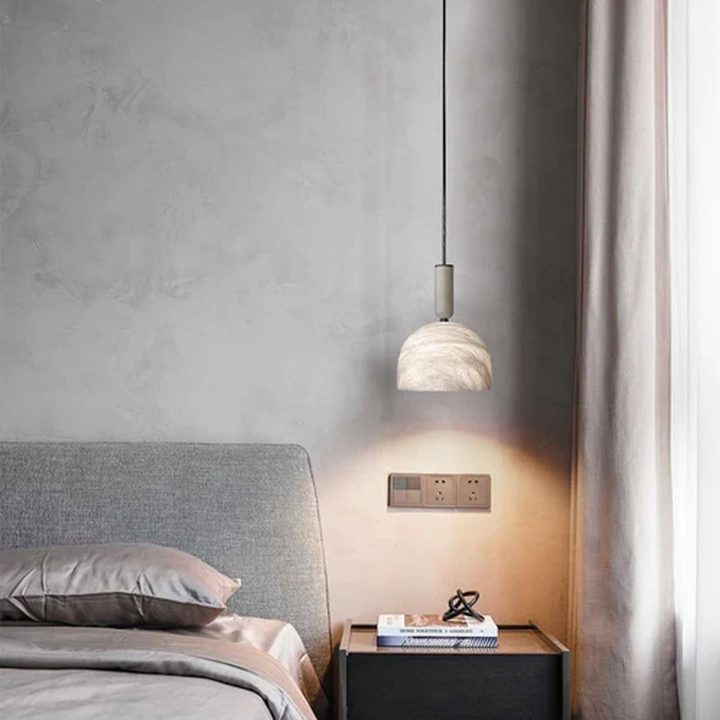 Postmodern LED White Spanish Marble Shadow for kitchen pendant light fixtures