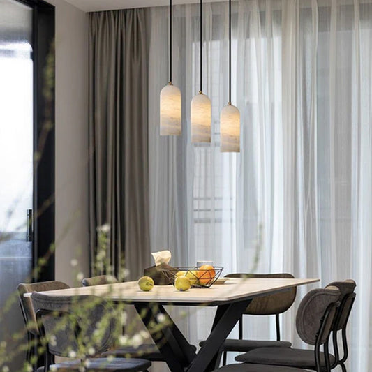 Moonshade Glow Natural Marble Pendant Lamp 1-bulb