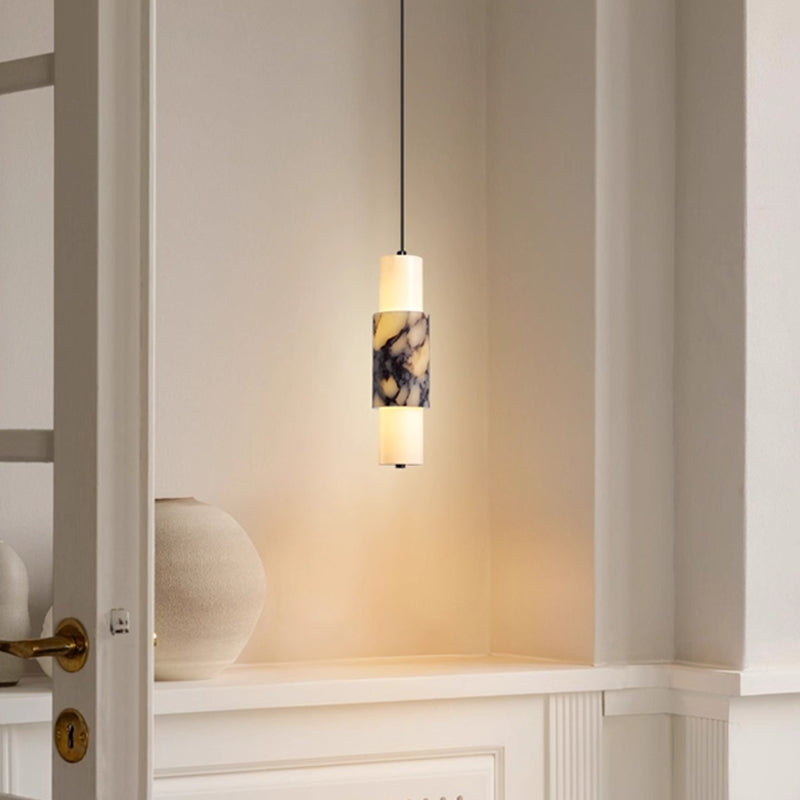 Simple marble pendant light