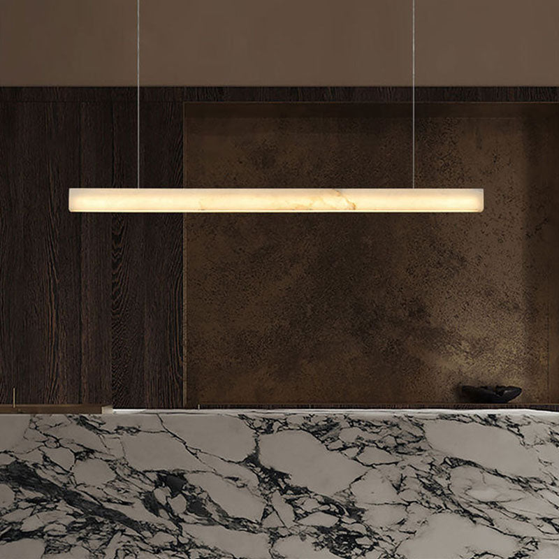 Long Strip Alabaster Chandelier