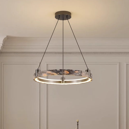 Living Room Ring Marble Chandelier
