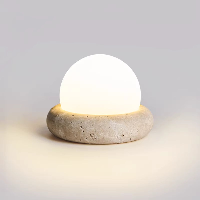 Yellow Travertine Sleep Charging Table Lamp