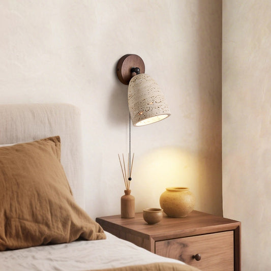 Oval Travertin Wall Lamp