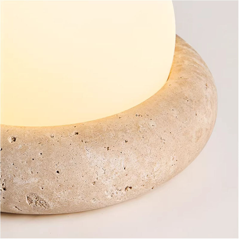 Yellow Travertine Sleep Charging Table Lamp