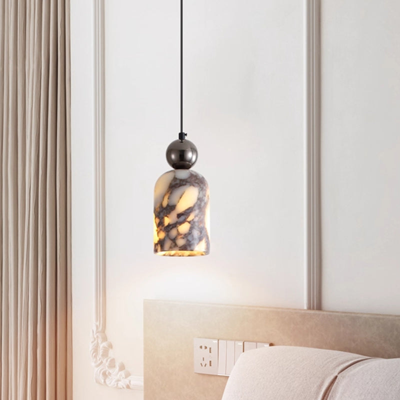 Simple marble translucent chandelier