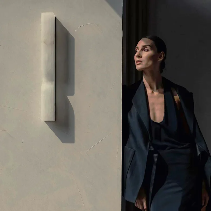 Rectangular Alabaster Essence Wall Sconce – NnahuajuLighting