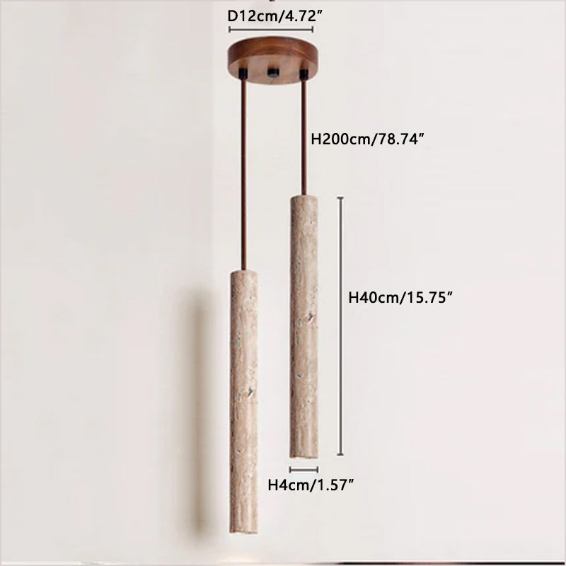 Marble kitchen island decorative pendant light for clothing stores Dark Wood 2Heads H15.75"