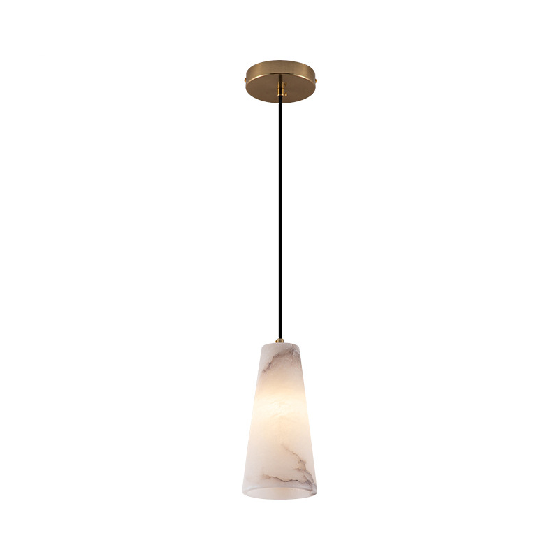 Luxury Pendant Lmap Alabaster Kitchen island Light Black