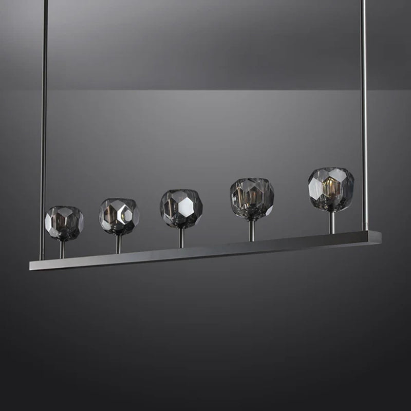 Kristal Ball Linear Crystal Chandelier, Dining Table Lamp, Kitchen Island Lamp